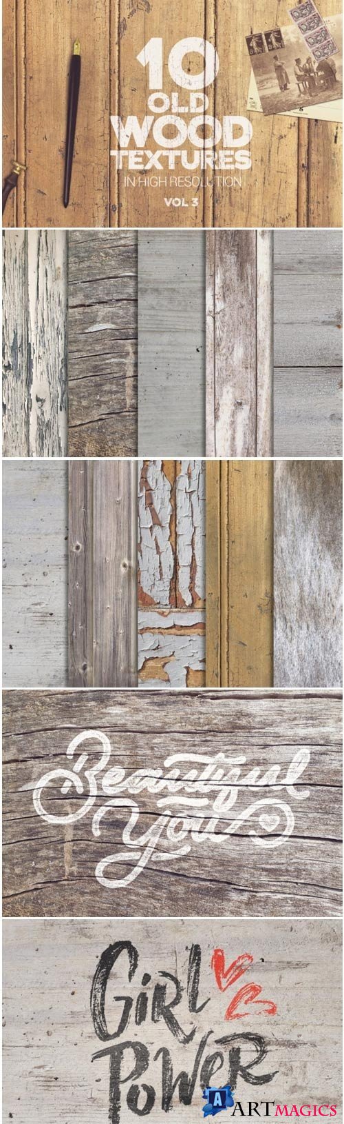 Old Wood Textures Vol 3 x10 - 3976429