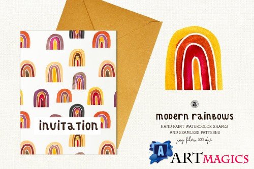 Modern Rainbows Patterns - 3983850