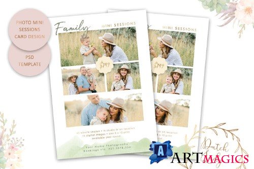 PSD Photo Session Card Template #45 - 3984941
