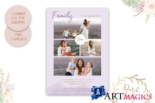 PSD Photo Session Card Template #45 - 3984941