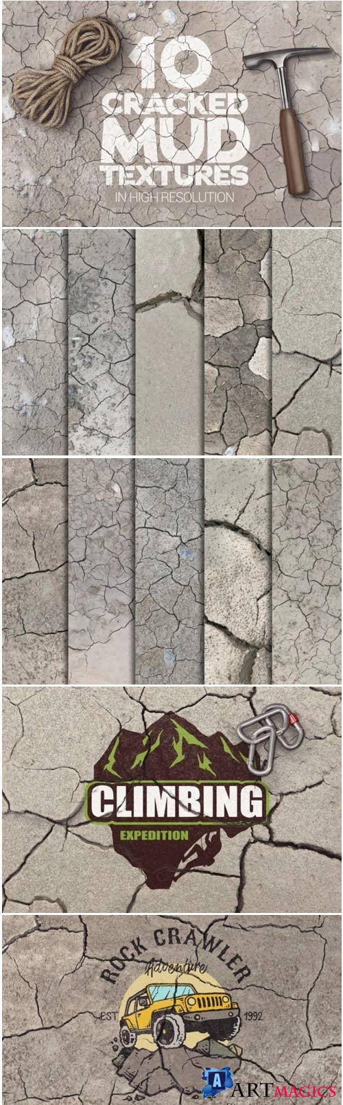 Cracked Mud Textures x10 - 3976479
