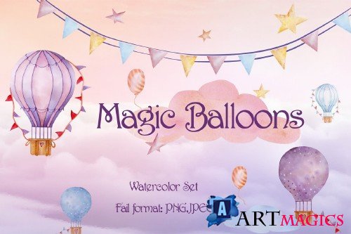 Magic Balloons watercolor set - 3883346