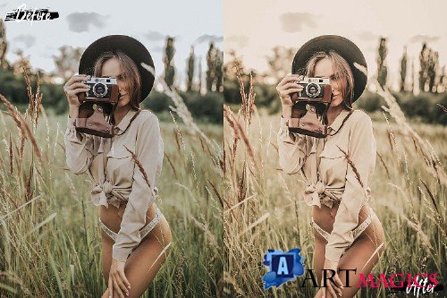 5 Vintage Skin Actions, ACR and LUT presets - 302625