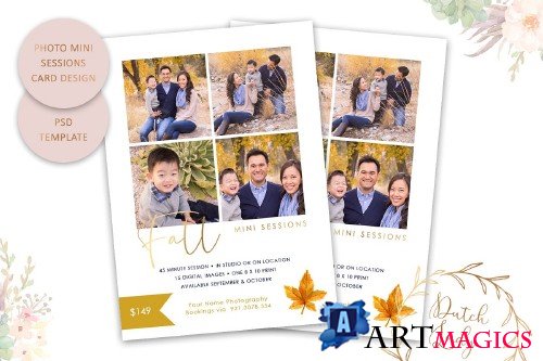 PSD Photo Session Card Template #47 - 3989215