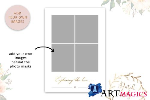 PSD Wedding Photo Card Template #6 - 3988777