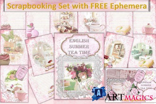 Scrapbooking Kit with FREE CLipart and Ephemera - 301810
