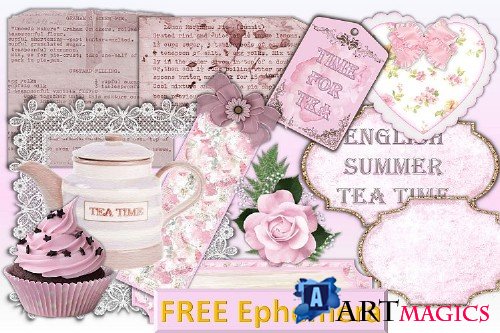 Scrapbooking Kit with FREE CLipart and Ephemera - 301810
