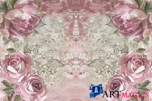 20 Journaling Background papers. Rustic Roses Commercial Use - 282921