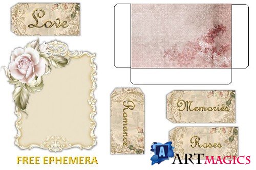 Printable Journaling Kit Victorian with FREE EPHEMERA cu - 278481