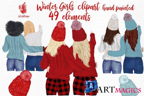 Girls Clipart Best friends clipart - 3998380