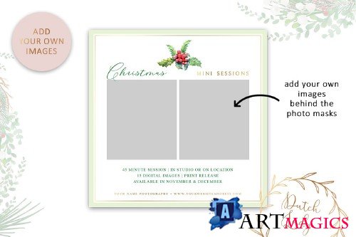 PSD Photo Session Card Template #49 - 4000837