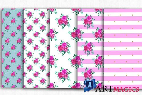 Floral Digital Paper, Shabby Chic - 3994305