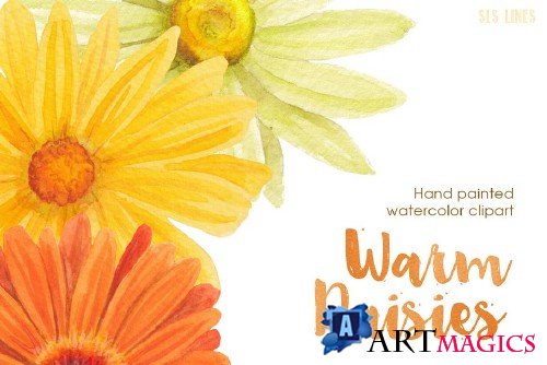 Warm Color Daisy Florals - 412555