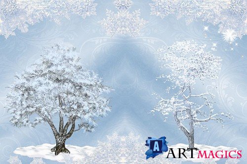 Winter Wonderland Backgrounds free clipart and ephemera - 306002