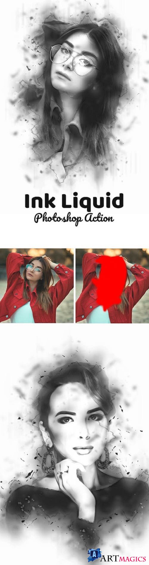 Ink Liquid Effect Photoshop Action 24233027