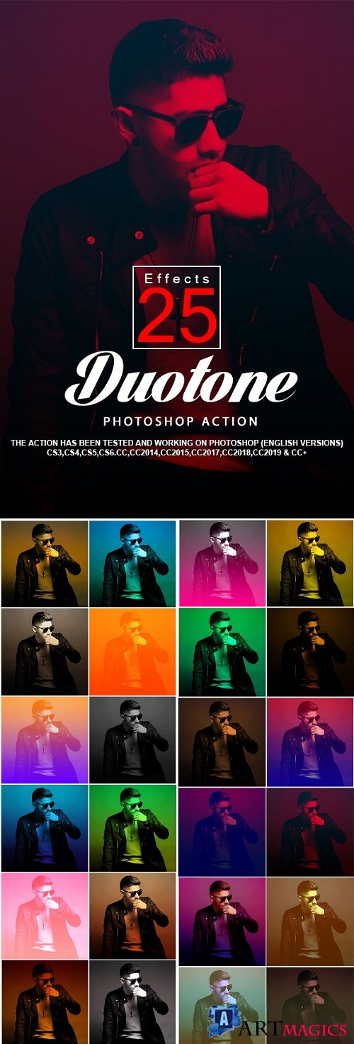 25 Duotone Photoshop Actions 24292183