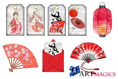 Japanese Journaling Kit with free clipart Commercial use - 312685