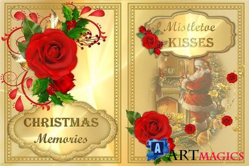 Christmas Clipart, Ephemera and Backgrounds Bundle CUOK - 311942