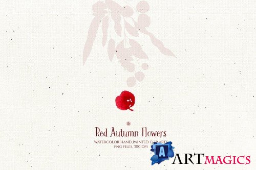 Red Autumn Flowers - 4046953