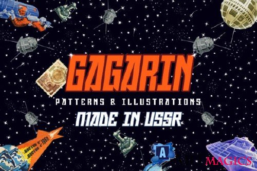 Gagarin - Patterns & Illustrations - 4036982