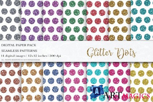 Glitter Dots Digital Papers - 4041712