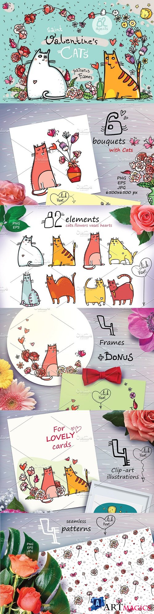 St.Valentine's Cats - 82 elements - 2250515