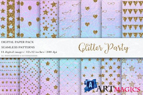Glitter Party Digital Papers - 4042344