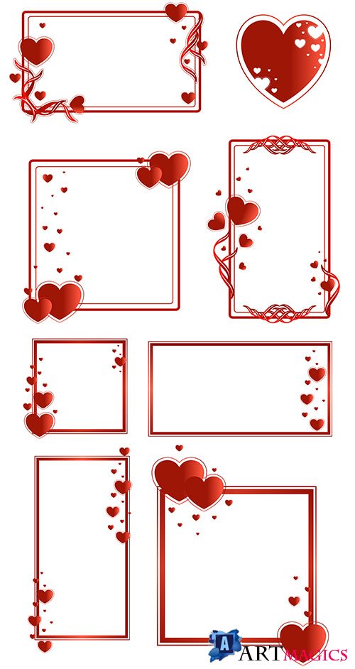    -   / Frames with hearts - Vector Graphics