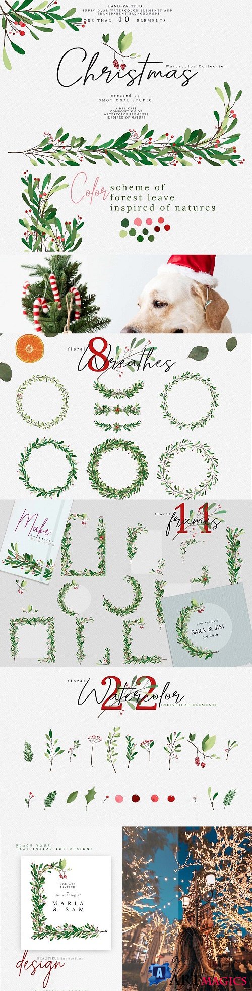 Christmas Watercolor Collection - 326361