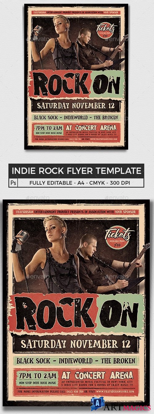 Indie Rock Flyer Template V4 - 24497162 - 4066639