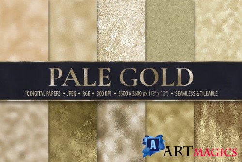 Seamless Pale Gold Foil Textures