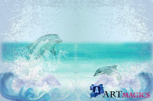 Dolphins Backgrounds with Free Clipart - 327298