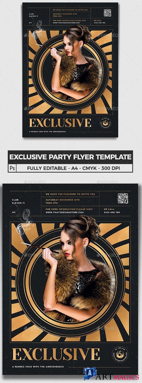 Exclusive Party Flyer Template V3 - 24462376 - 4055571