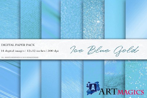 Ice Blue Digital Papers - 4062784