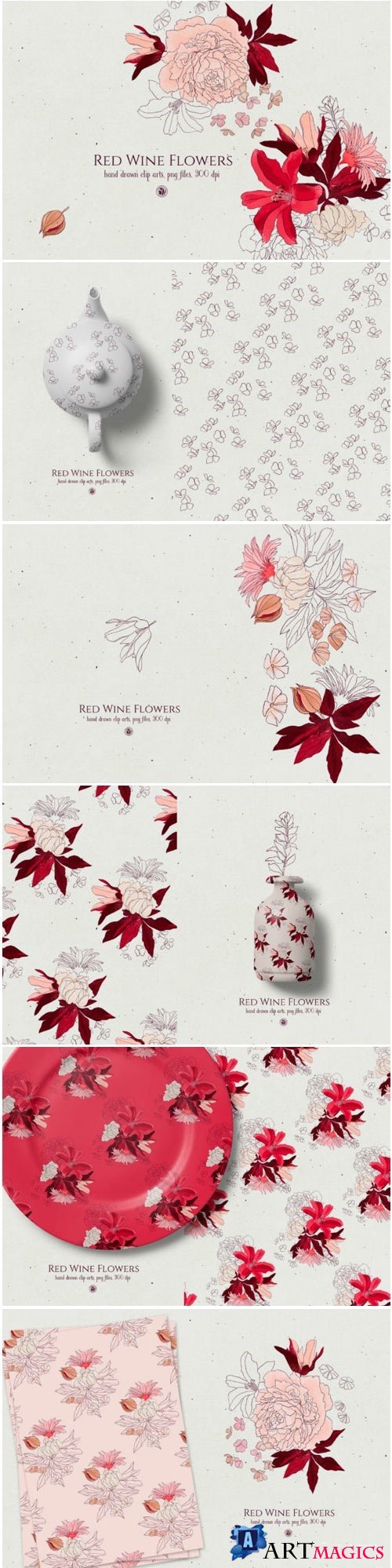 Red Wine Flowers - 4061551