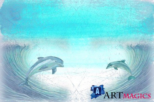 Dolphins Backgrounds with Free Clipart - 327298
