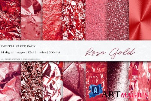Rose Gold Digital Papers, Textures - 4059542