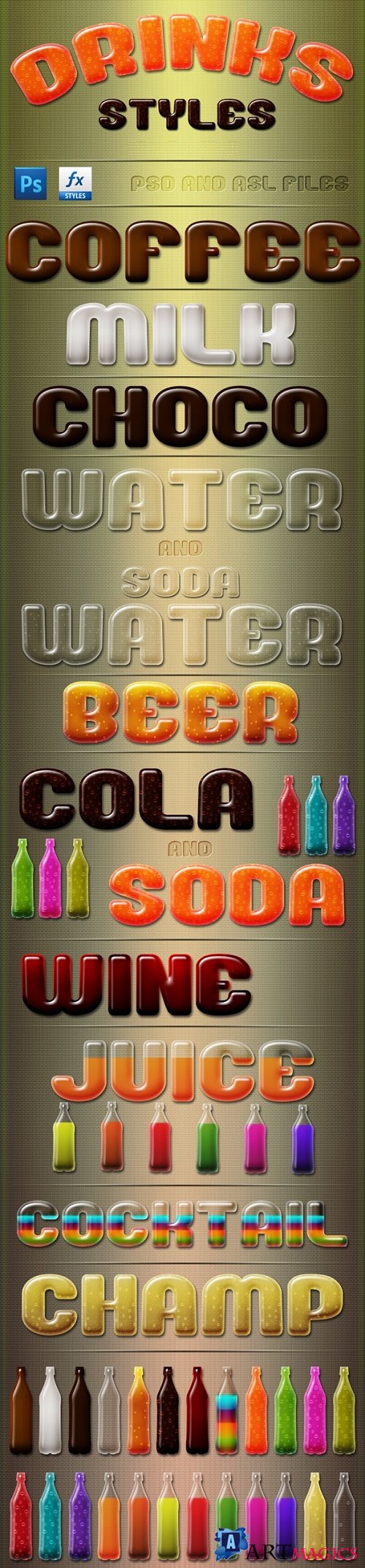 Drinks Styles Text Effects - 24392259