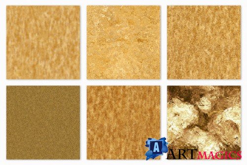 10 Seamless Gold Foil Metallic Textures