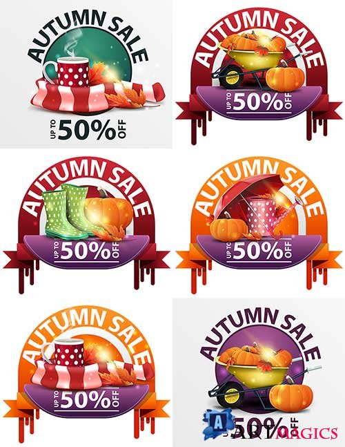   -   / Autumn banners - Vector Graphics