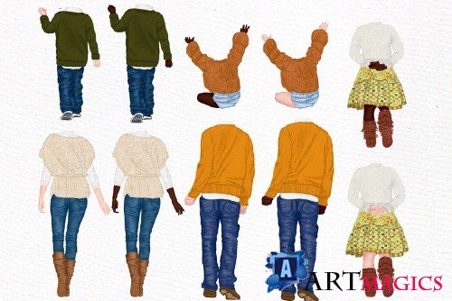 Fall clipart, Family clipart - 4070663