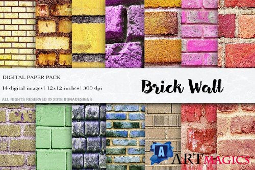 Brick Wall Digital Papers - 4081828