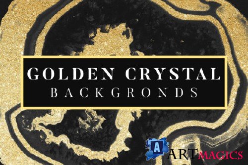 Golden Crystal Backgrounds - 1746586