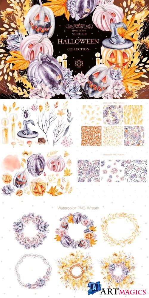 Watercolor Halloween collection - 4016233