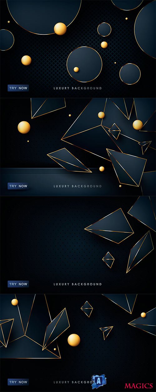 Ҹ-     / Dark blue abstract backgrounds in vector