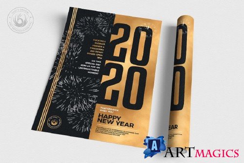 New Year Flyer Template V9 - 4091563