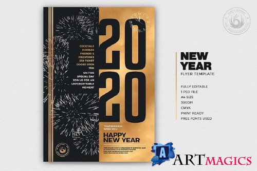 New Year Flyer Template V9 - 4091563