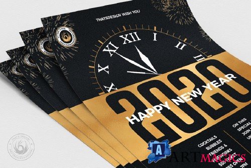 New Year Flyer Template V10 - 4092574