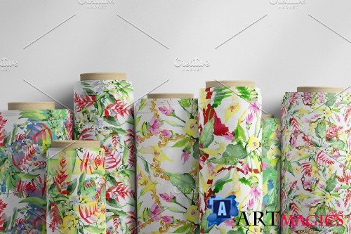 Bouquet and pattern background - 4096193