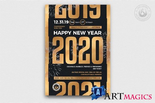 New Year Flyer Template V11 - 4098208
